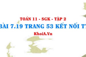 Bài 7.19 trang 53 Toán 11 Kết nối tri thức Tập 2